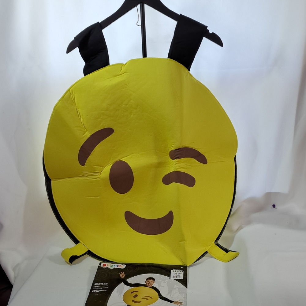 Disguise Winking Emoji Costume - Yellow and Black
